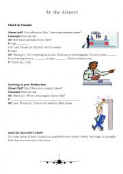 English Worksheet: At the Airport