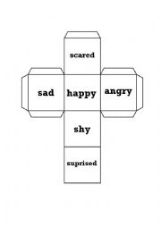 English Worksheet: emotional dice