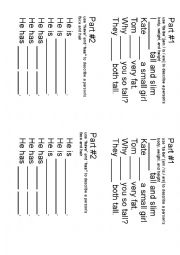 English Worksheet: Describing the Body and Face