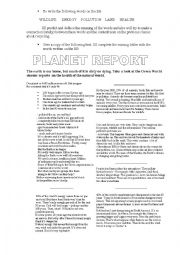 English Worksheet: Recycling Project