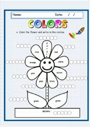 flowers worksheets