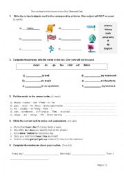 English Worksheet: Daily Activities _ wh words + simple present