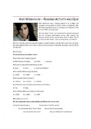 English Worksheet: Amy Winehouse