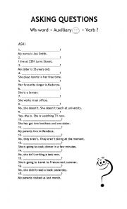 English Worksheet: Asking Questions