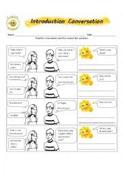 English Worksheet: Introduction Conversation