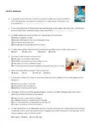 English Worksheet: Life of Pi quiz