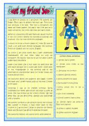 English Worksheet: MEET MY FRIEND SONIA