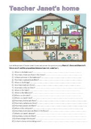 English Worksheet: Teacher janets home