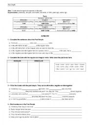 English Worksheet: Past Simple grammar worksheet