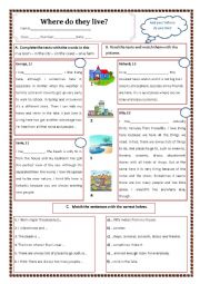 Places_where do they live_ worksheet (02. 06.13)