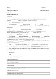 English Worksheet: worksheet for elemantary