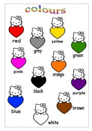 English Worksheet: Colours