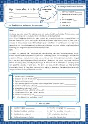 English Worksheet: school opinions - (02.06.12)