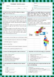 English Worksheet: worksheet- Save the oceans (11.06.13)