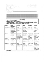 Analytic Rubric (Speaking Test)