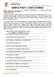 English Worksheet: simple past