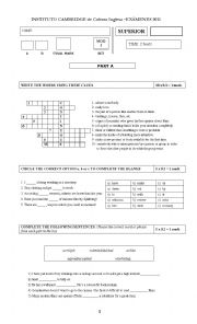 English Worksheet: Adults and Adolescents test 5th year