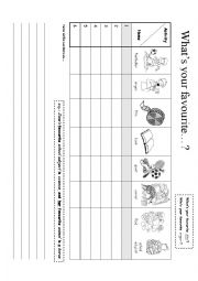 English Worksheet: Whats your favourite...?