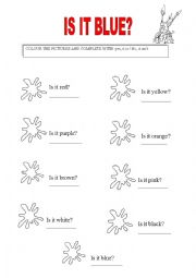 English Worksheet: colours