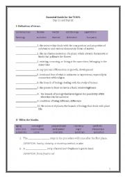 English Worksheet: ETS Essential Guide for the TOEFL Vocabulary Day 21-22