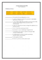 English Worksheet: ETS Essential Guide for the TOEFL Vocabulary Day 27-28