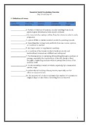 English Worksheet: ETS Essential Guide for the TOEFL Vocabulary Day 29-30