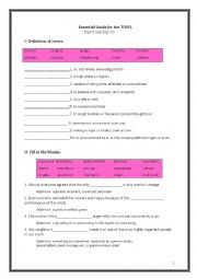 English Worksheet: ETS Essential Guide for the TOEFL Vocabulary Day 9-10
