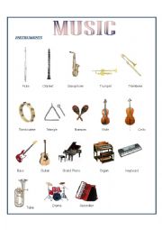 English Worksheet: Music and Sports