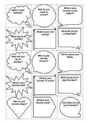 English Worksheet: Small Talk Conversation Cards