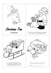 English Worksheet: Christmas mini-book for children