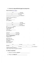 English Worksheet: Second Conditional Song