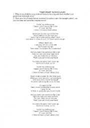 English Worksheet: Heart Attack Demi Lovato