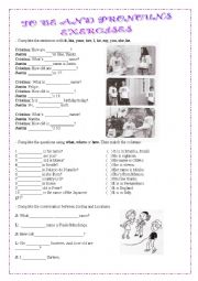 English Worksheet: Pronouns Activities