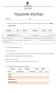 English Worksheet: Freedom Writers