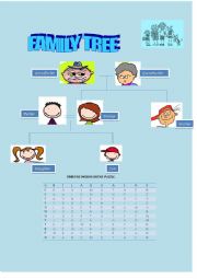 English Worksheet: family tree