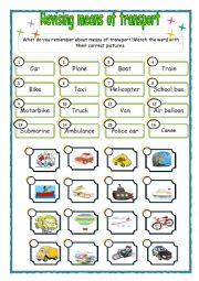 Means of transports matching