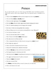 English Worksheet: Poison - Video