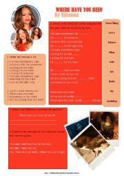 Russian Roulette Lyrics (Rihanna) - ESL worksheet by miry