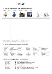 English Worksheet: Crime