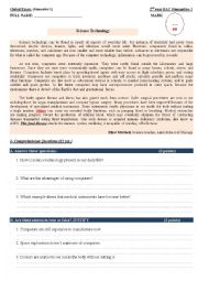 English Worksheet: A global exam N2 for BAC students (reading comprehension + language questions )