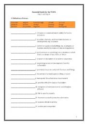 ETS Essential Guide for the TOEFL Vocabulary Day 3-4