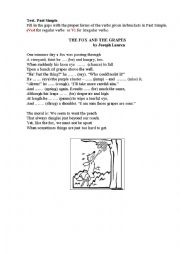 English Worksheet: Test Past Simple (based on 