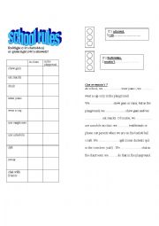 English Worksheet: can or mustnt         school rules