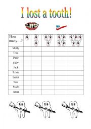English Worksheet: I lost a tooth!