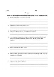 English Worksheet: Viking Quiz - short-response 