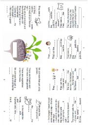 English Worksheet: the enormous turnip mini-book