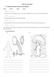 English Worksheet: Whats the weather like?