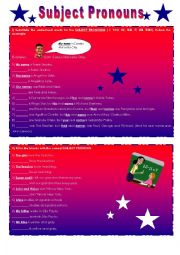 English Worksheet: Subject Pronouns