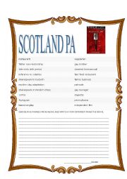 English Worksheet: SCOTLAND PA