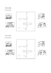 English Worksheet: Crossword-rooms